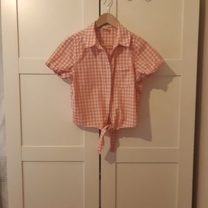 Pink plaid shirt